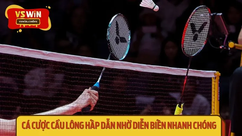 Cá cược cầu lông hấp dẫn nhờ diễn biến nhanh chóng